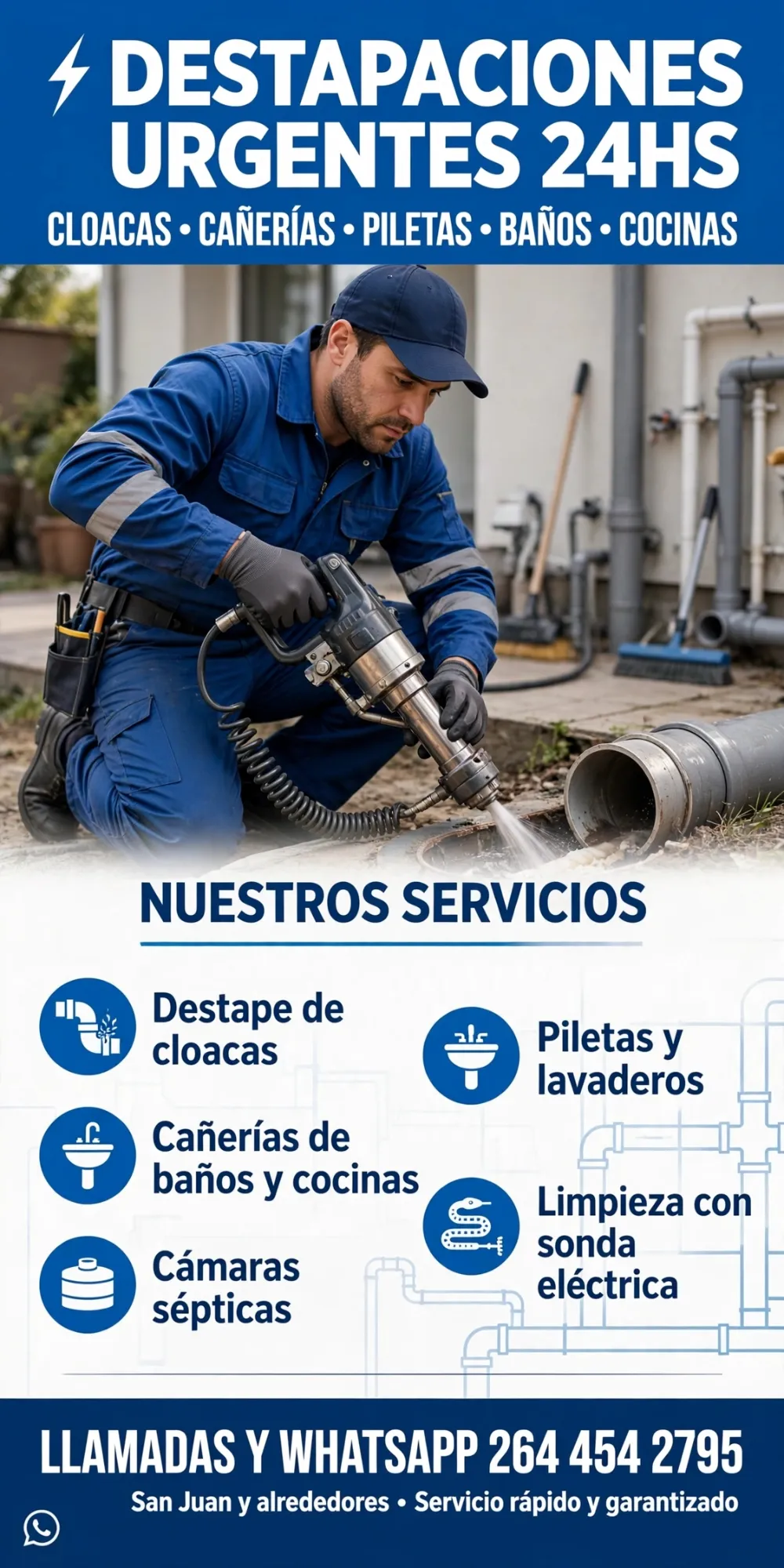 Plomero Gasista Matriculado y Servicio Técnico en Refrigeración Matriculado