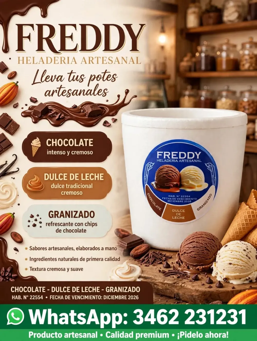 Heladería artesanal FREDDY