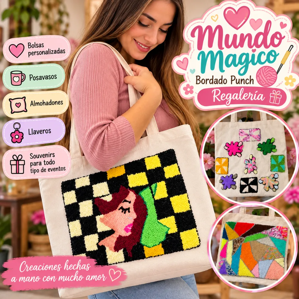 Malvi Alvarado 🌸 Bordado Punch Personalizado | Regalos y Souvenirs Artesanales